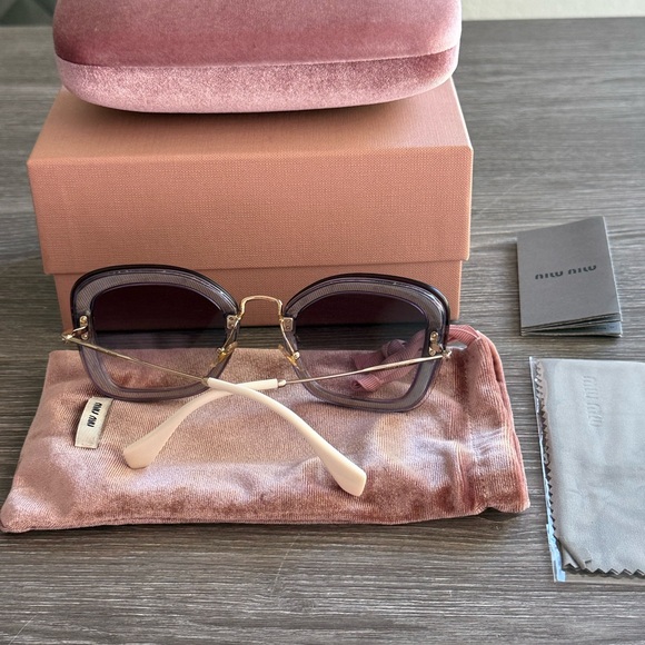 Miu Miu Purple Sunglasses with Gradient Lenses, unique frames main image 12